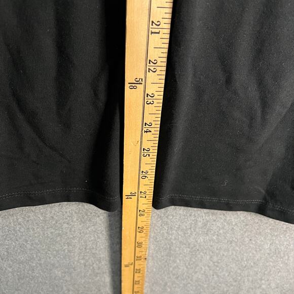 Belle By Kim Gravel Primabelle Knit Ruched Elbow Sleeve Top Black Large - Picture 4 of 8